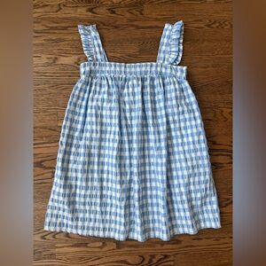 Storia Blue And White Gingham Dress Fully Lined Women’s Size Medium